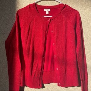 Cat&Jack Sparkly Red Cardigan